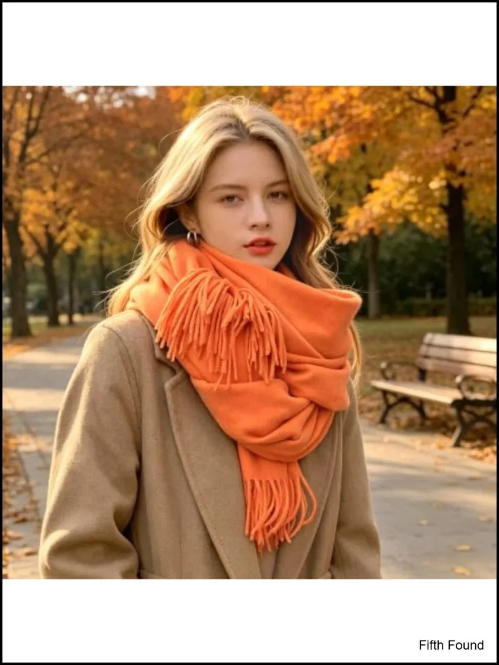 Women's Winter Scarf Warm Shawl Wrap Long Blanket Scarf with Tassels